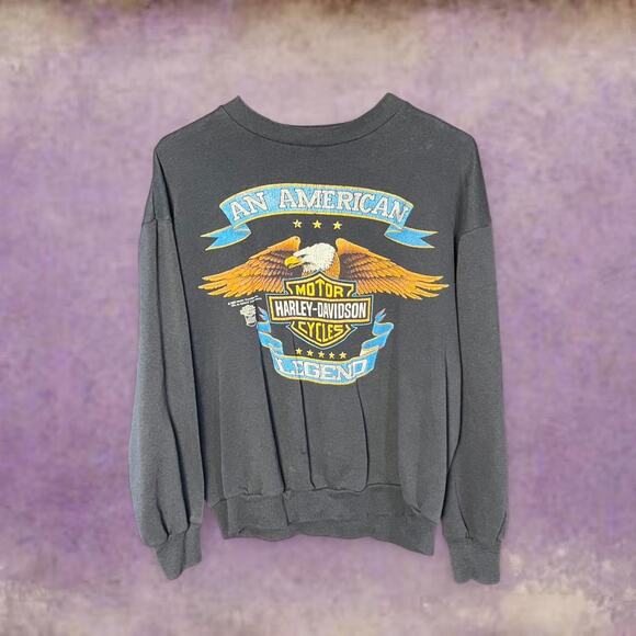 Vintage '89 harley davidson black sweatshirt